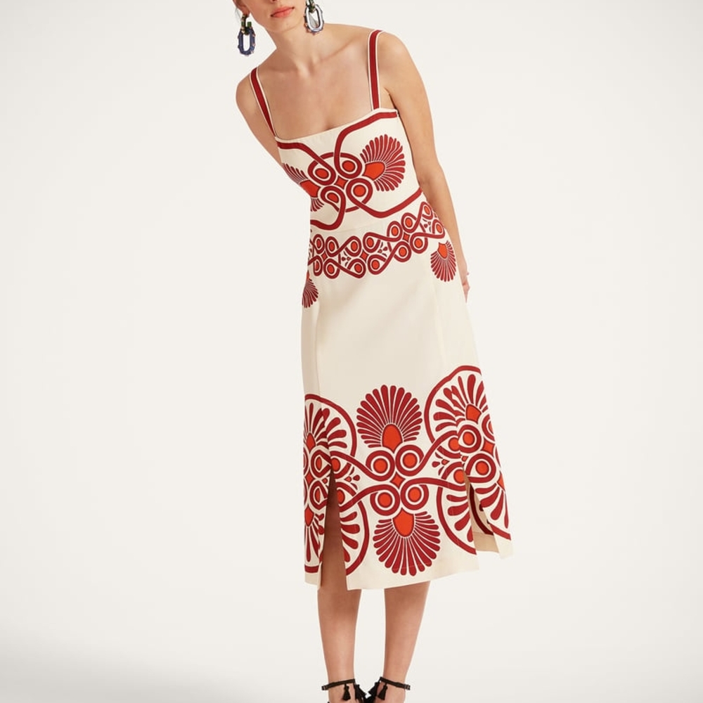 HOT! LA DoubleJ Buy Me A Martini Satin Midi Dress
